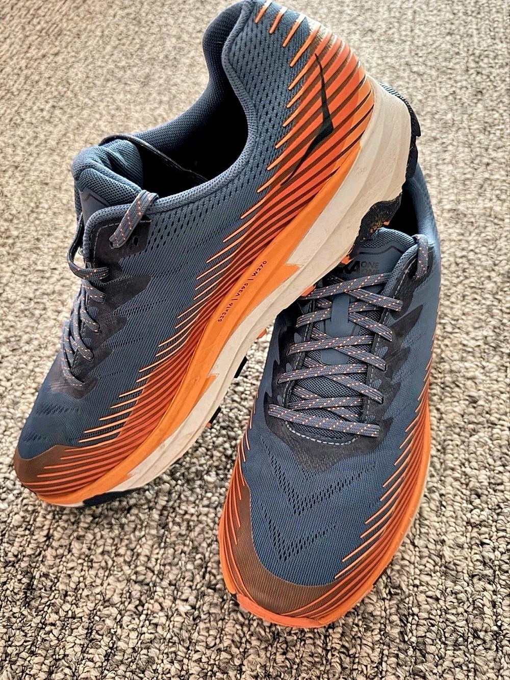Hoka One Torrent 2 Men's Trail Running Shoes US 14 Gray Orange
